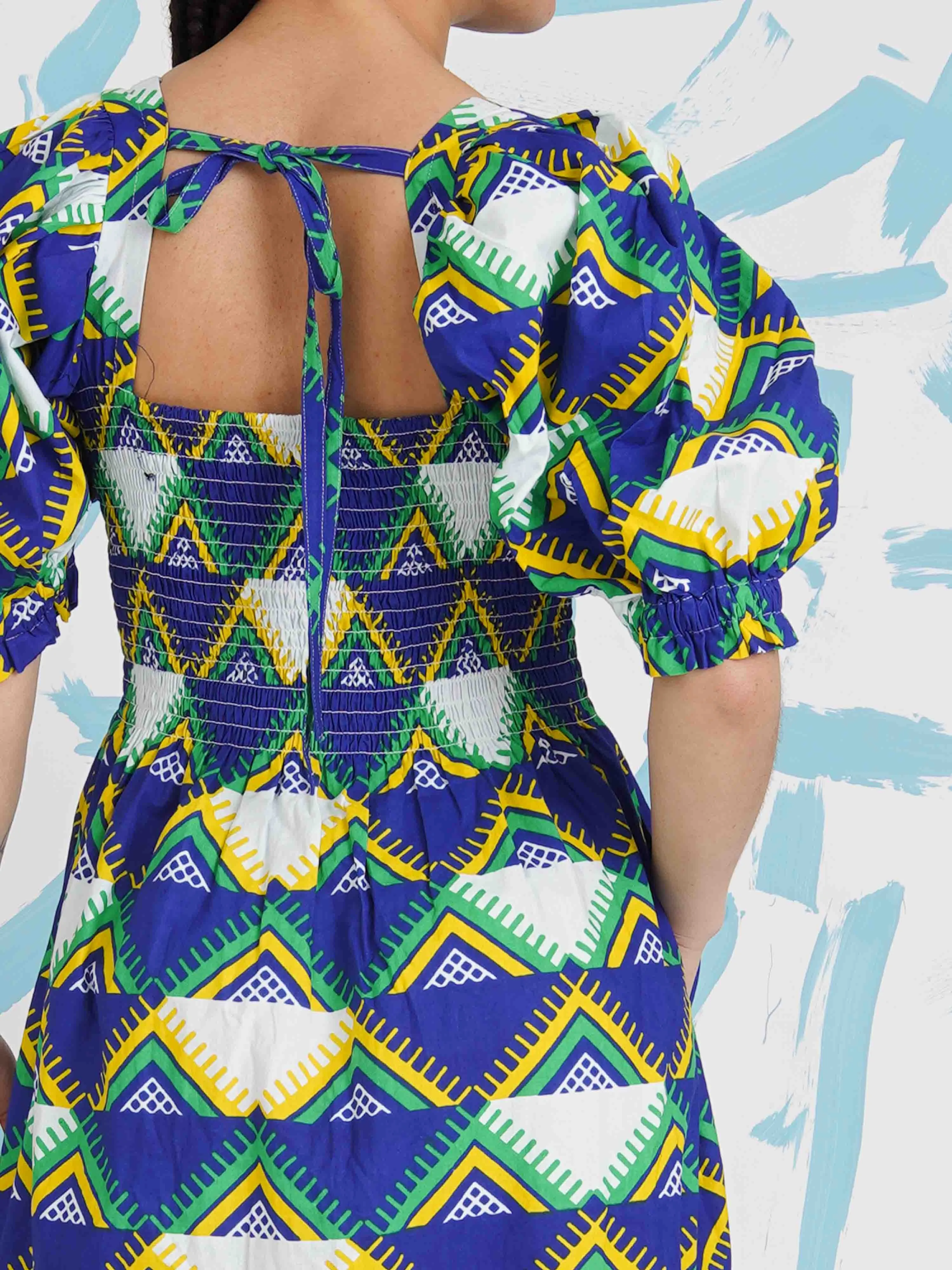 Ademola Smocked Midi Dress