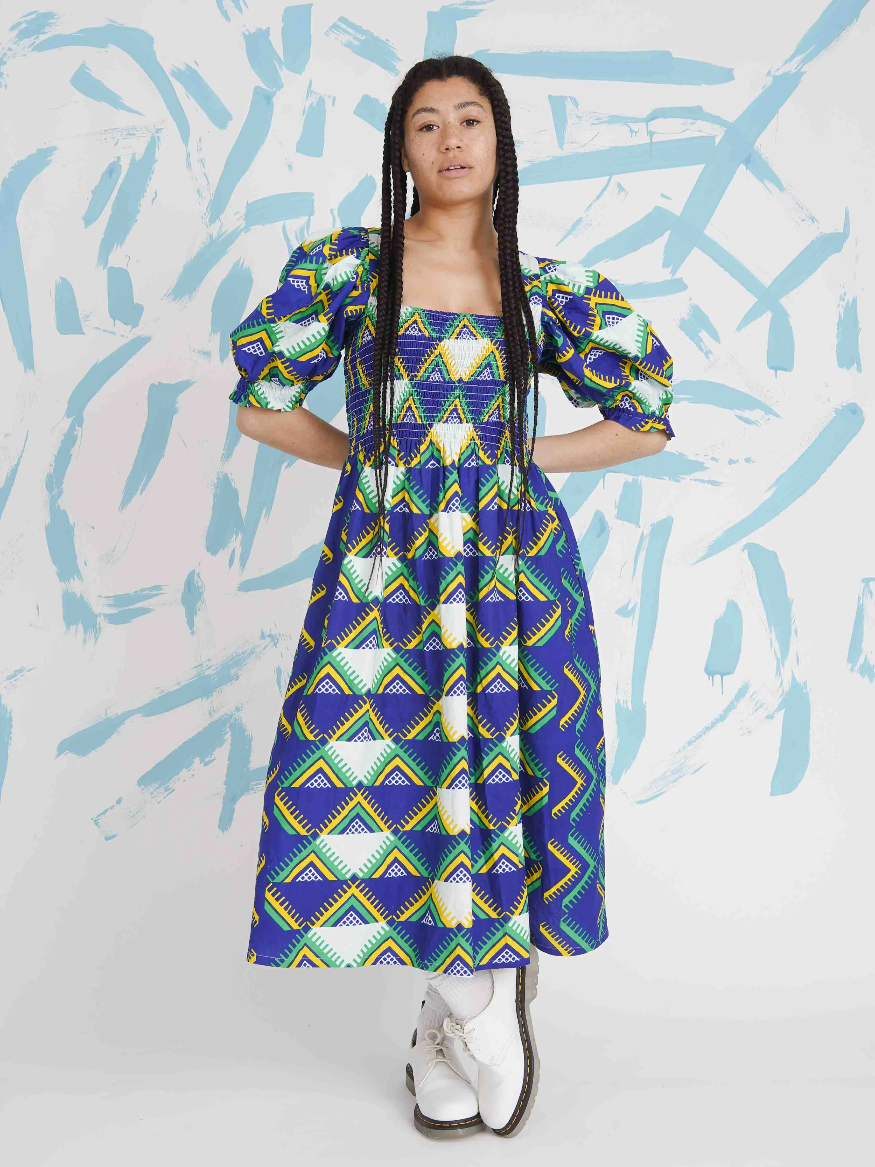 Ademola Smocked Midi Dress