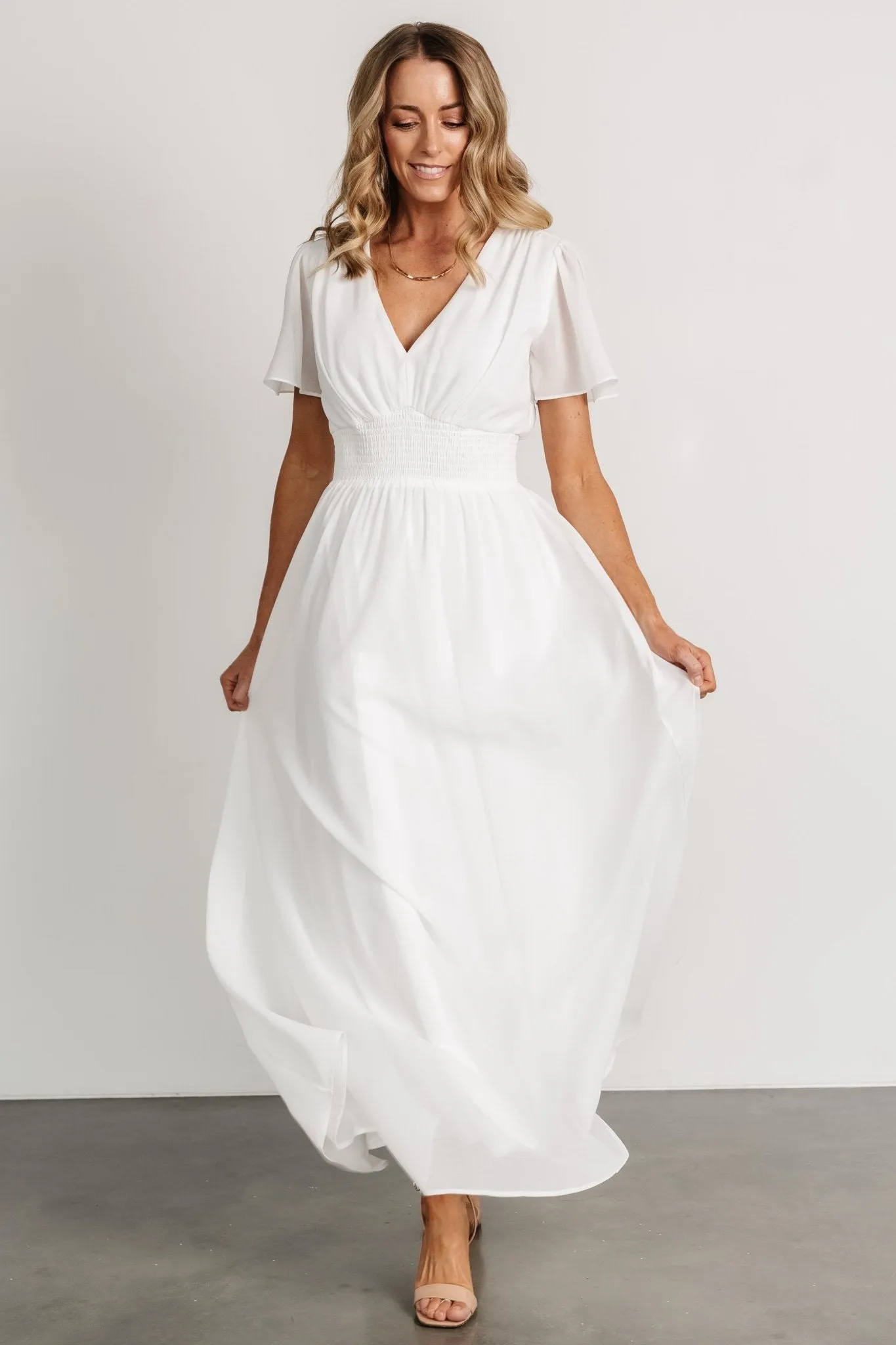 Birdie Maxi Dress | White