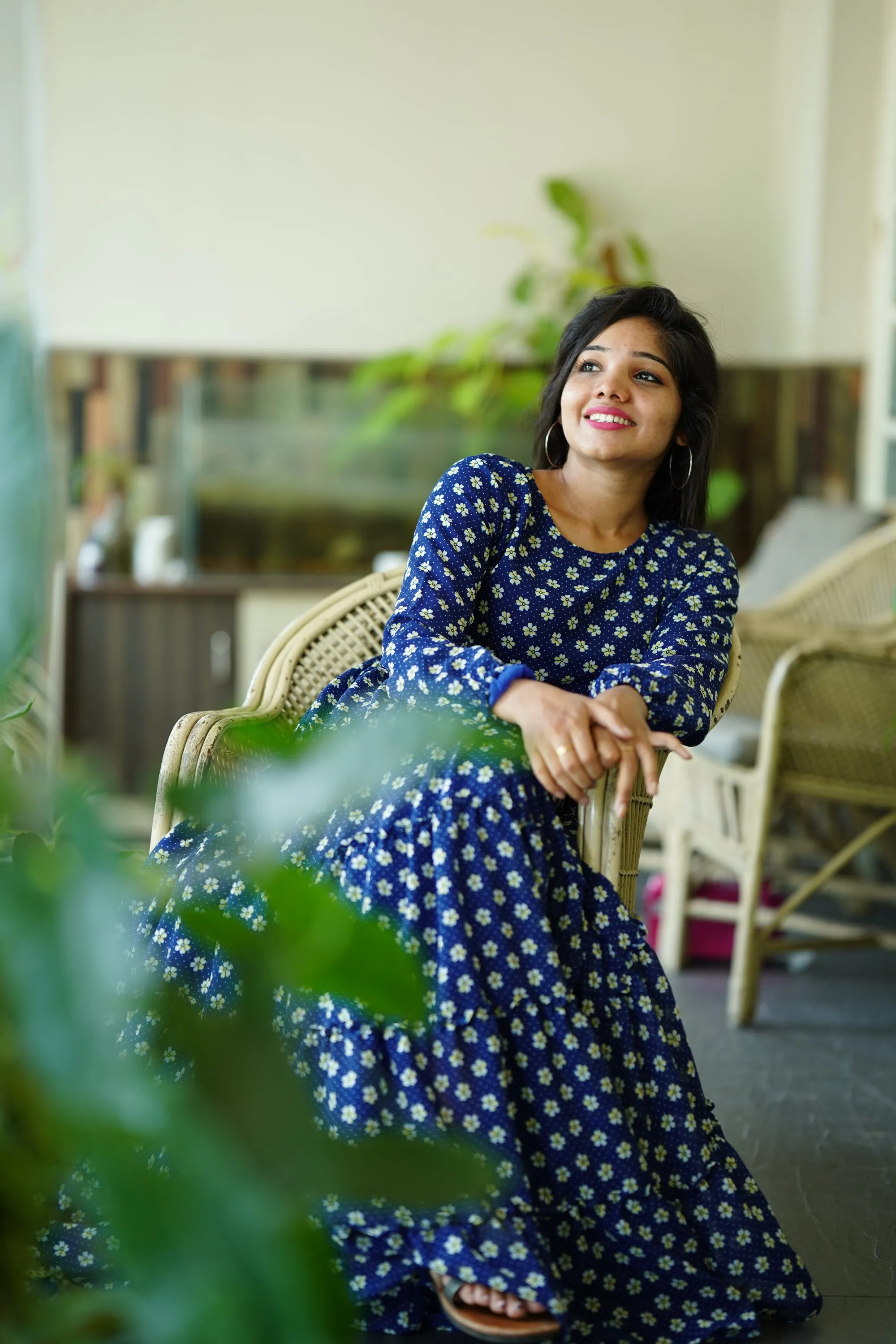 Blue Floral Print Dress (GBP2050)