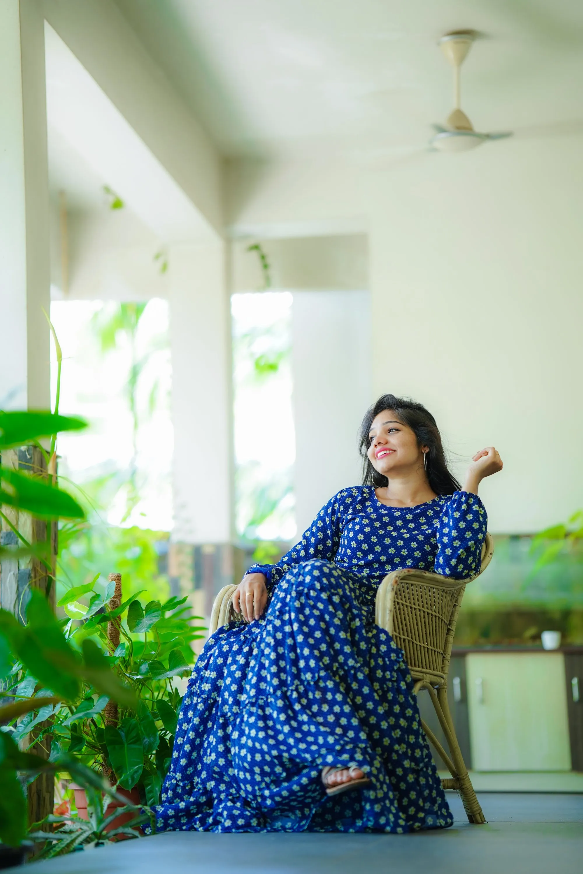 Blue Floral Print Dress (GBP2050)