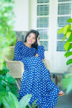 Blue Floral Print Dress (GBP2050)