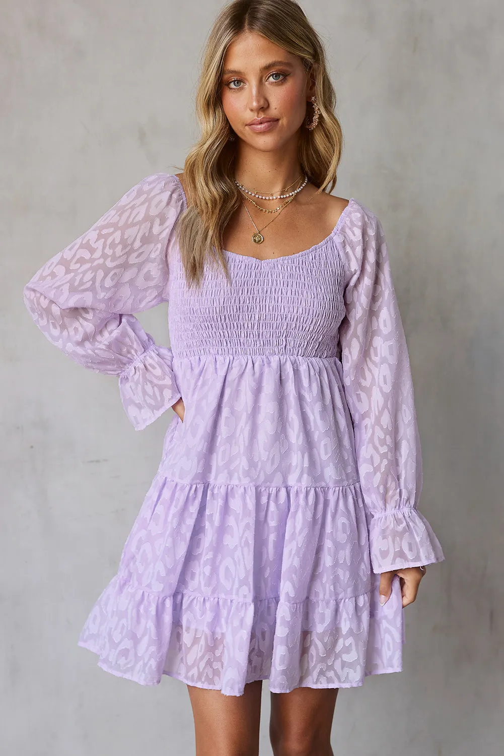 Boho Long Sleeves Mini Dress