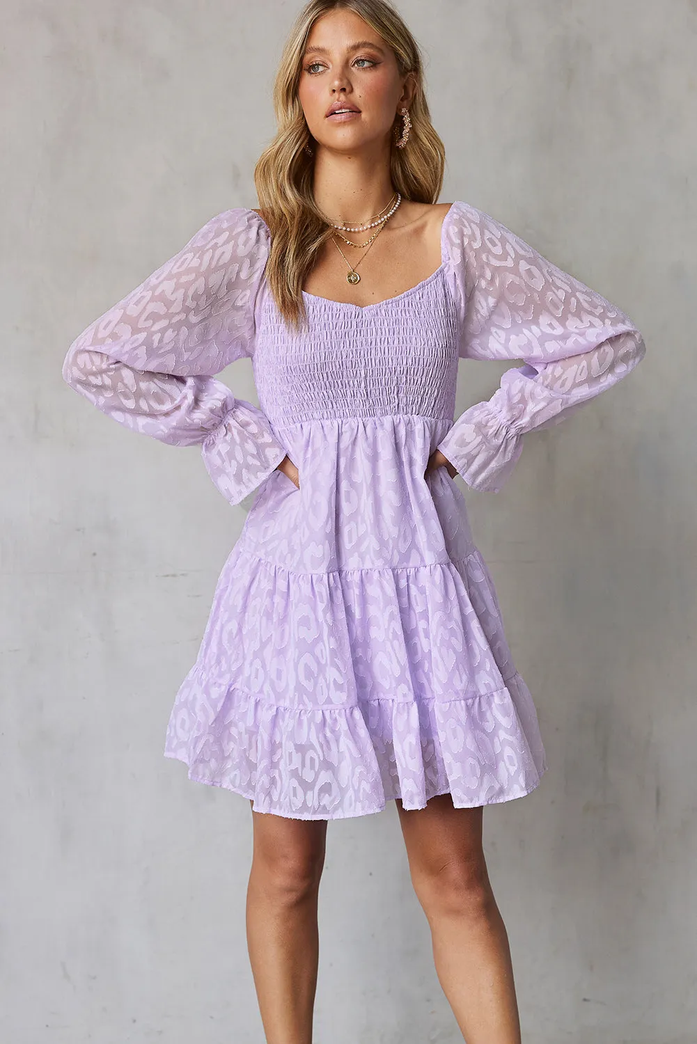 Boho Long Sleeves Mini Dress