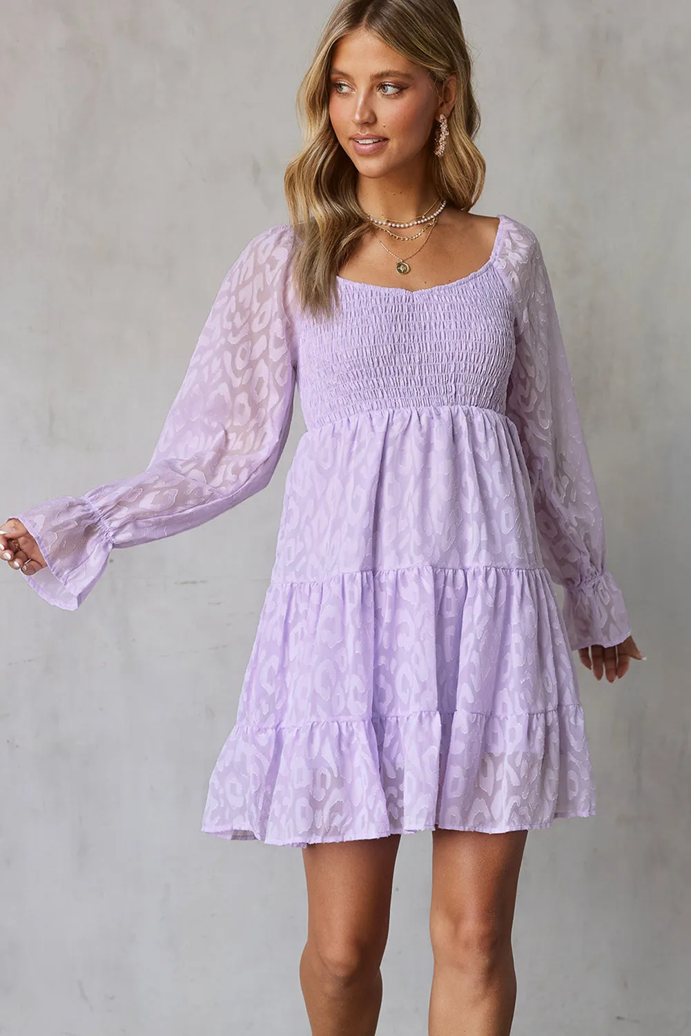 Boho Long Sleeves Mini Dress