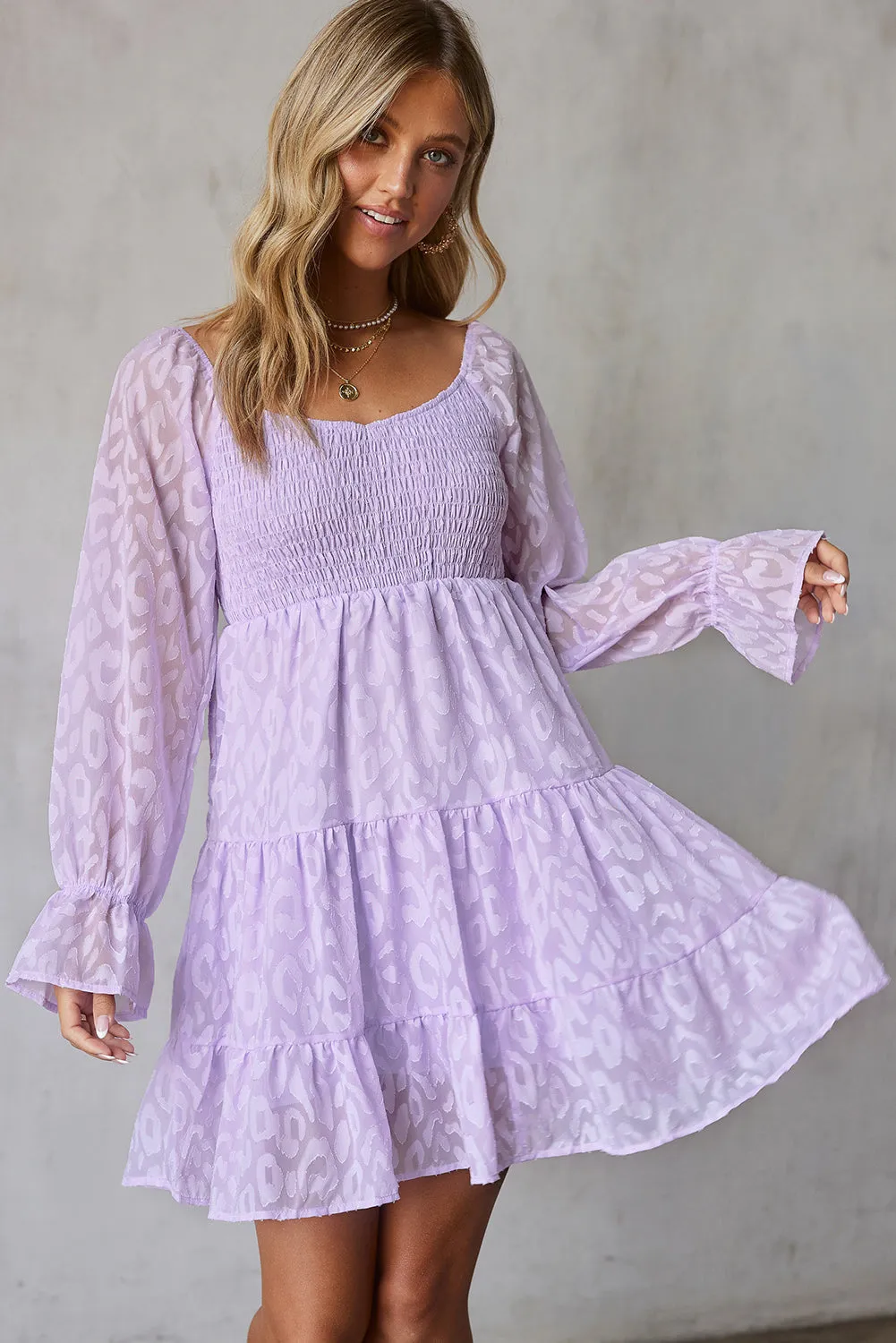 Boho Long Sleeves Mini Dress