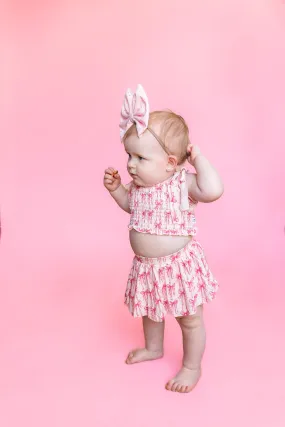Bow Cute Dream Smocked Skirt Set