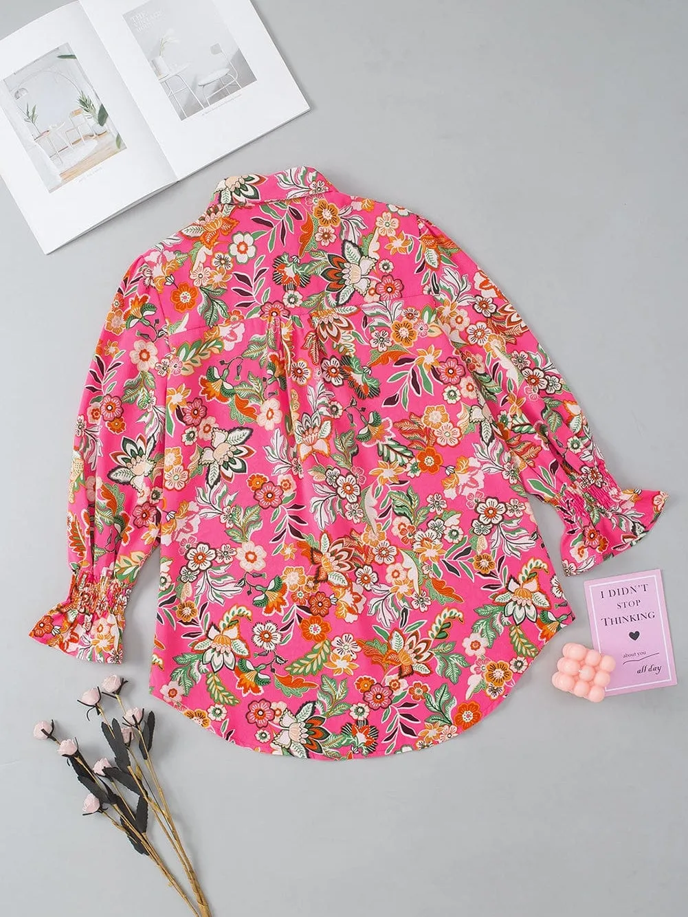 Casual Floral Button-Down Shirt