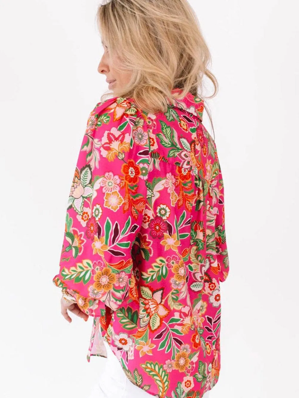 Casual Floral Button-Down Shirt