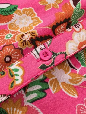 Casual Floral Button-Down Shirt