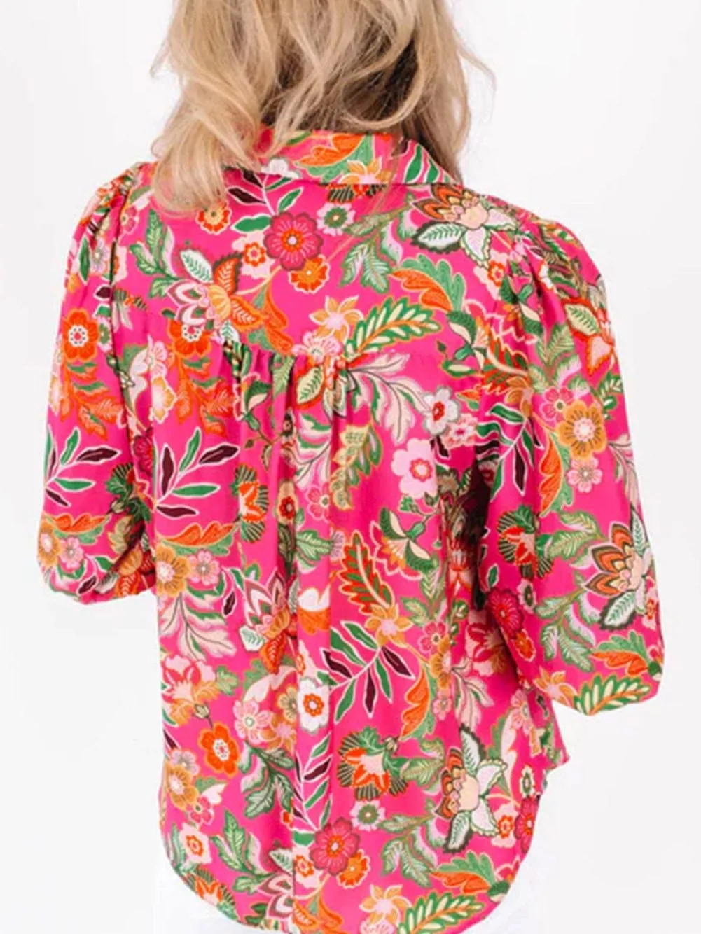 Casual Floral Button-Down Shirt