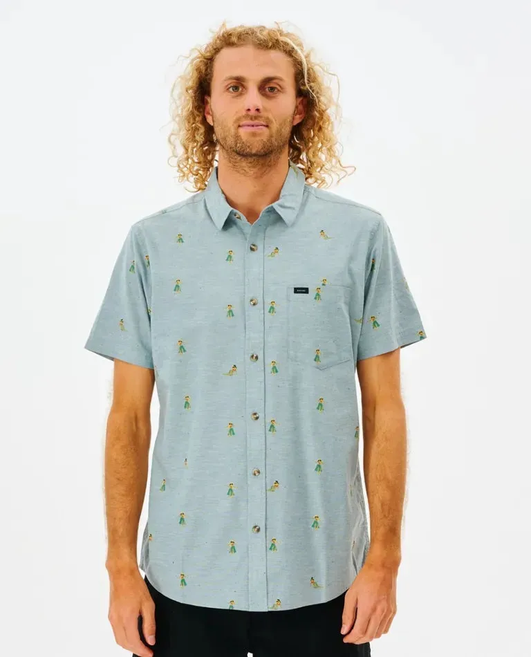 Hula Breach Short Sleeve Button Down Shirt