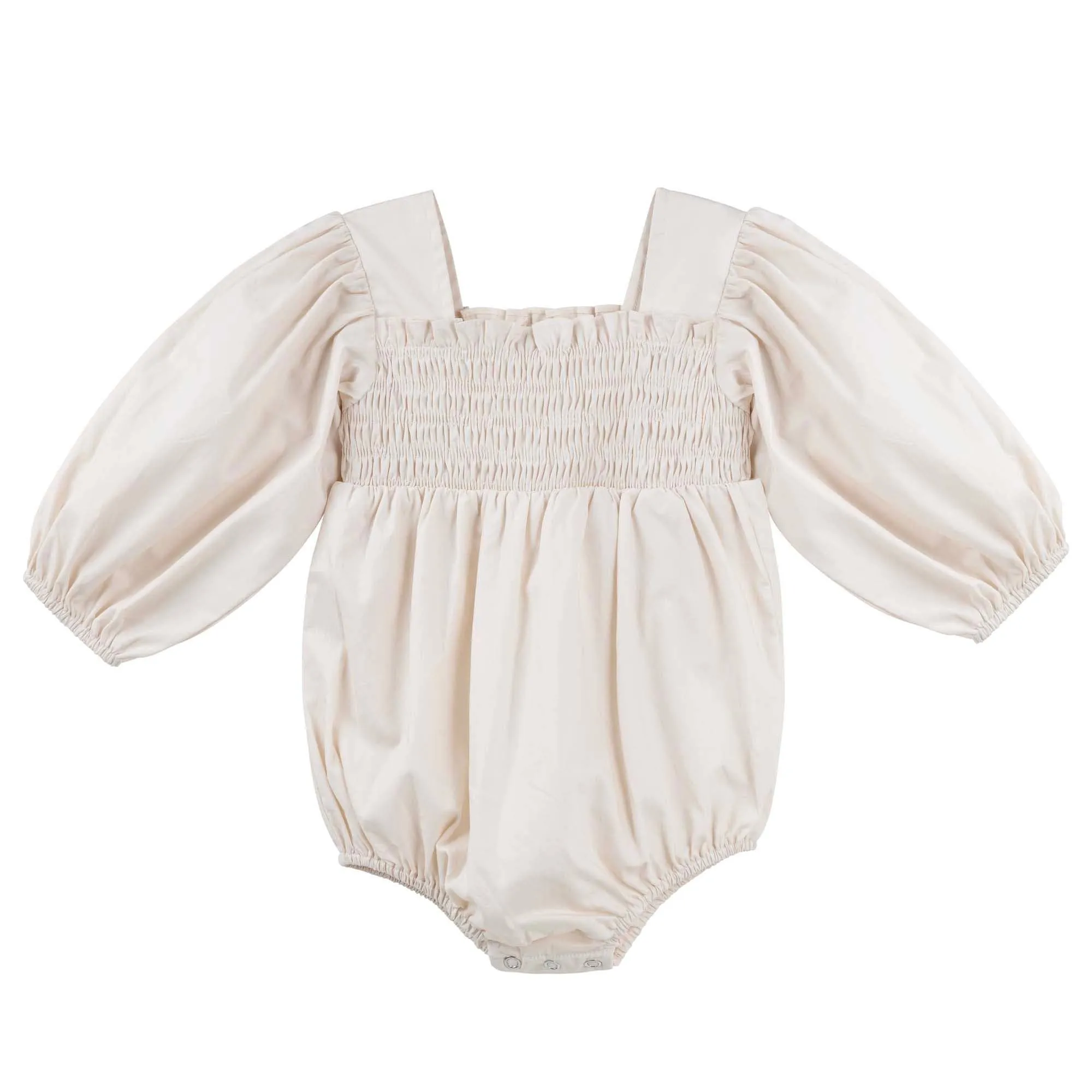 Lily Puff Sleeve Romper - Ecru
