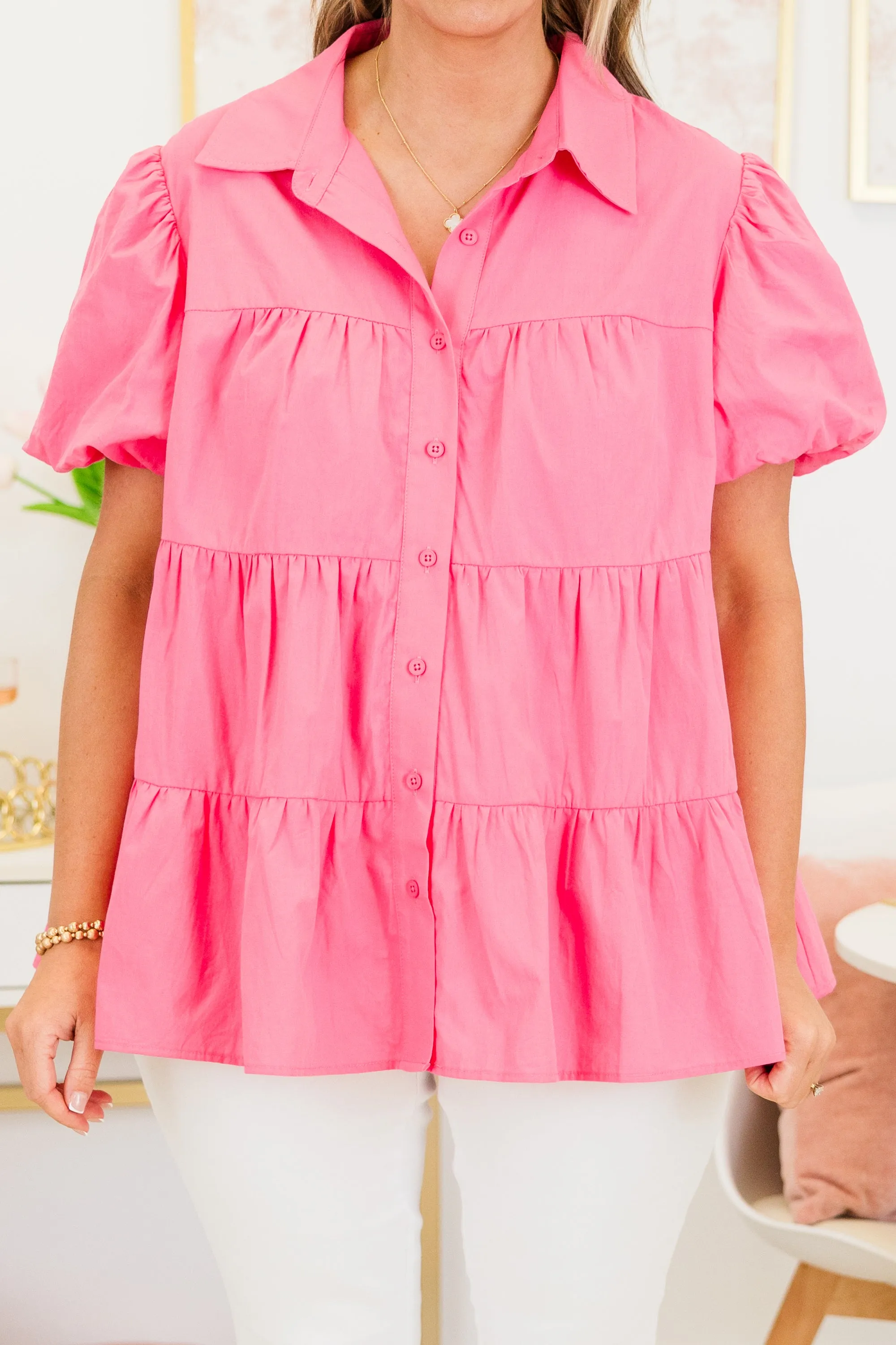 Magnolia Sweetheart Babydoll Top, Pink