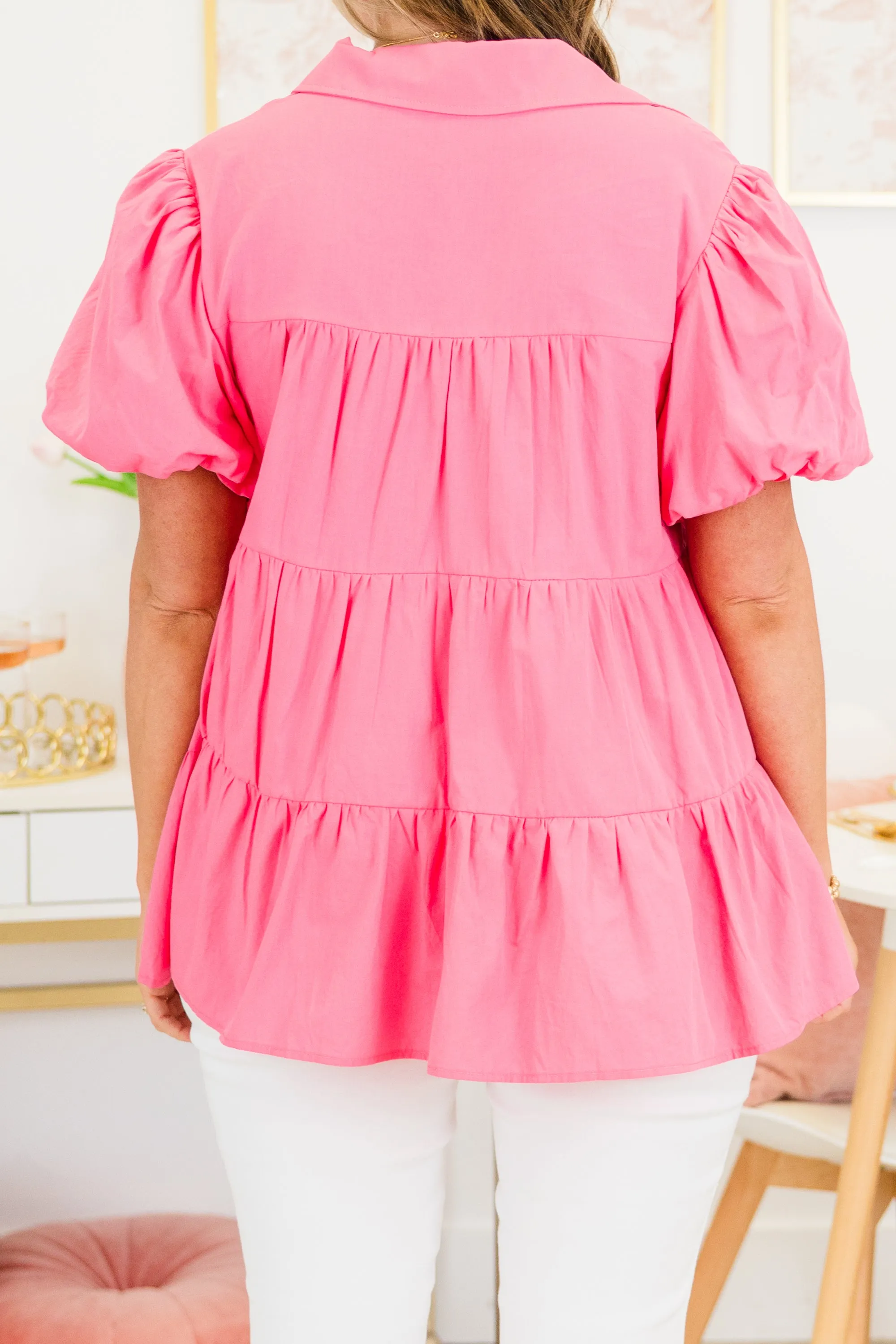 Magnolia Sweetheart Babydoll Top, Pink