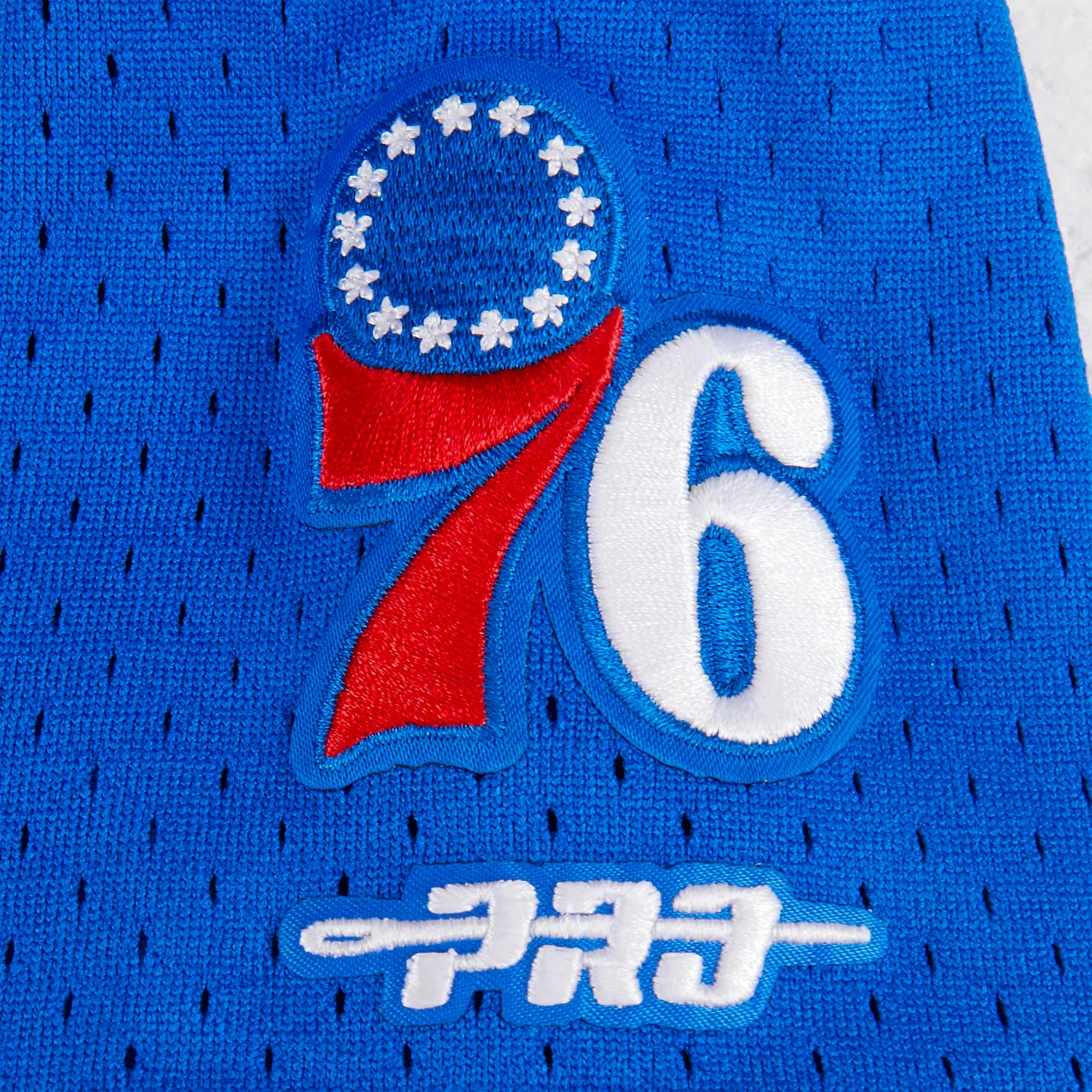 NBA PHILADELPHIA 76ERS CLASSIC TODDLER BOYS MESH BUTTON DOWN SHIRT (ROYAL BLUE/RED)
