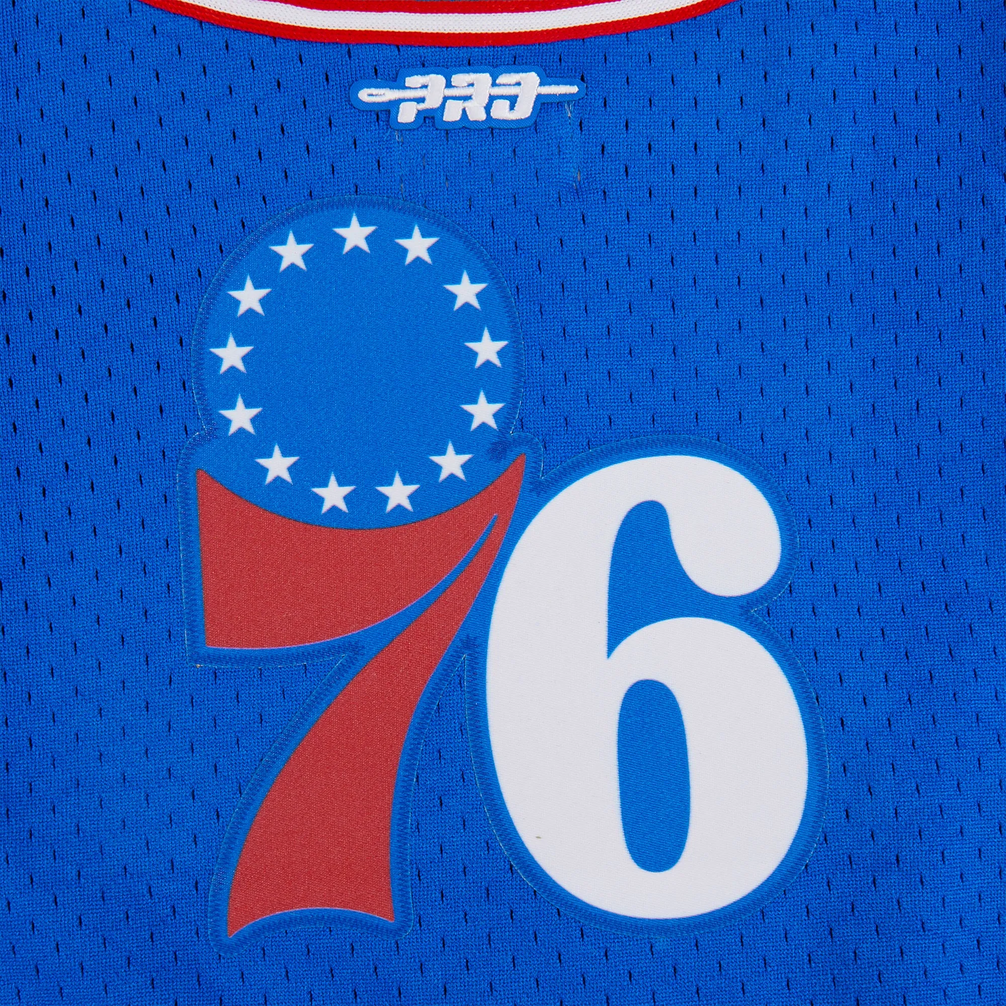 NBA PHILADELPHIA 76ERS CLASSIC TODDLER BOYS MESH BUTTON DOWN SHIRT (ROYAL BLUE/RED)