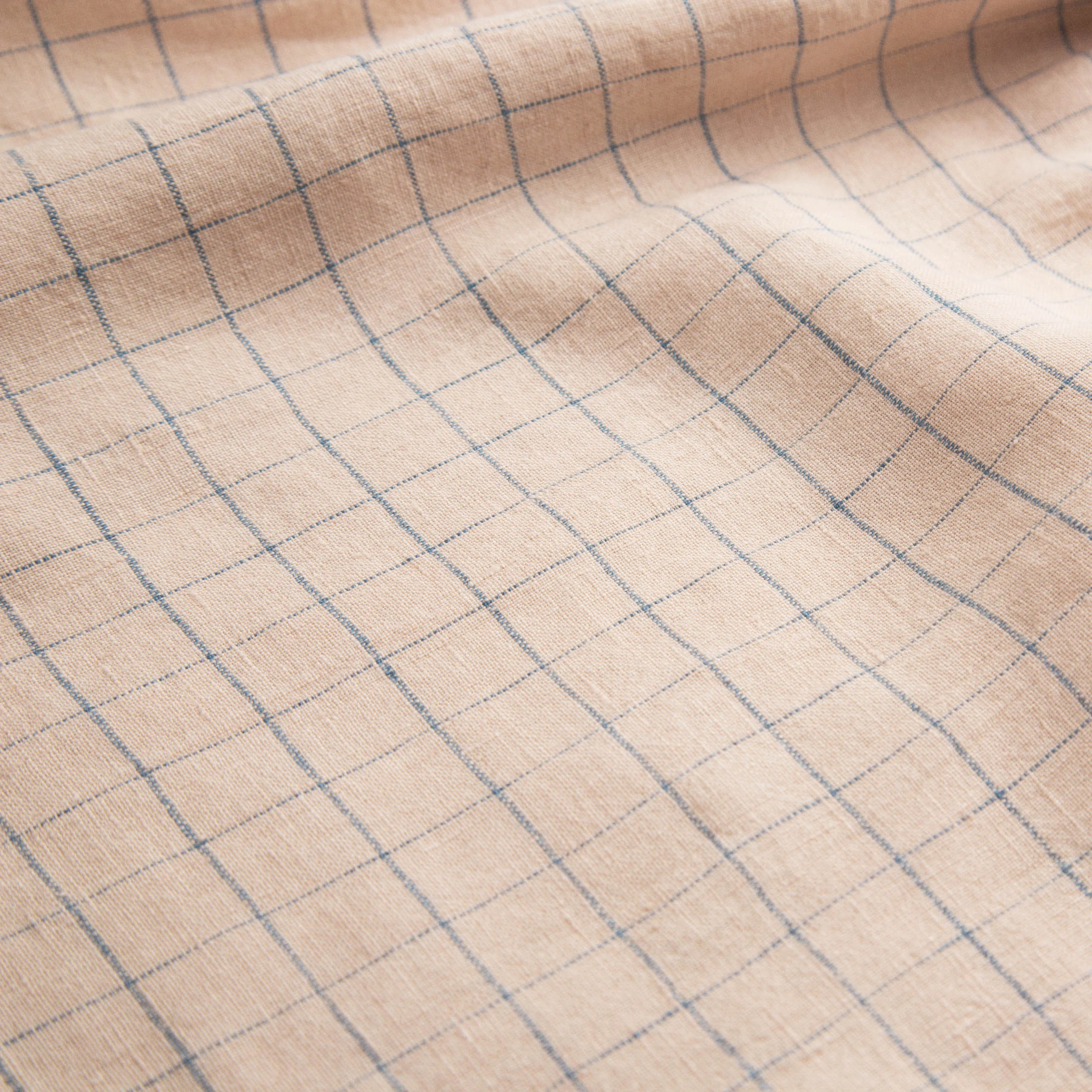 Nellie Quats Draughts Dress - Oat & Cornflower Windowpane Check