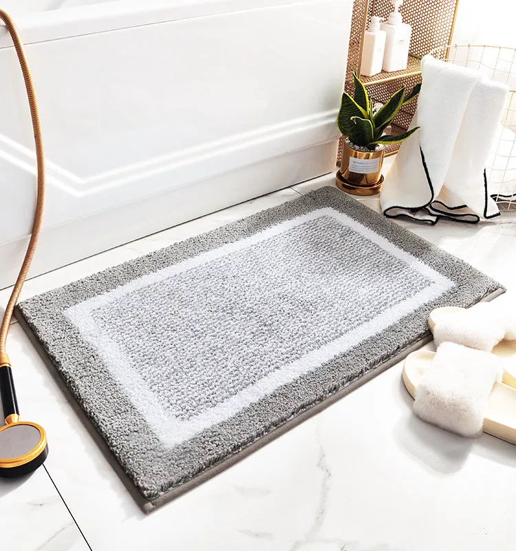 Non-Slip Cotton Bath Rug - Soft, Absorbent, & Durable for Bathroom Safety