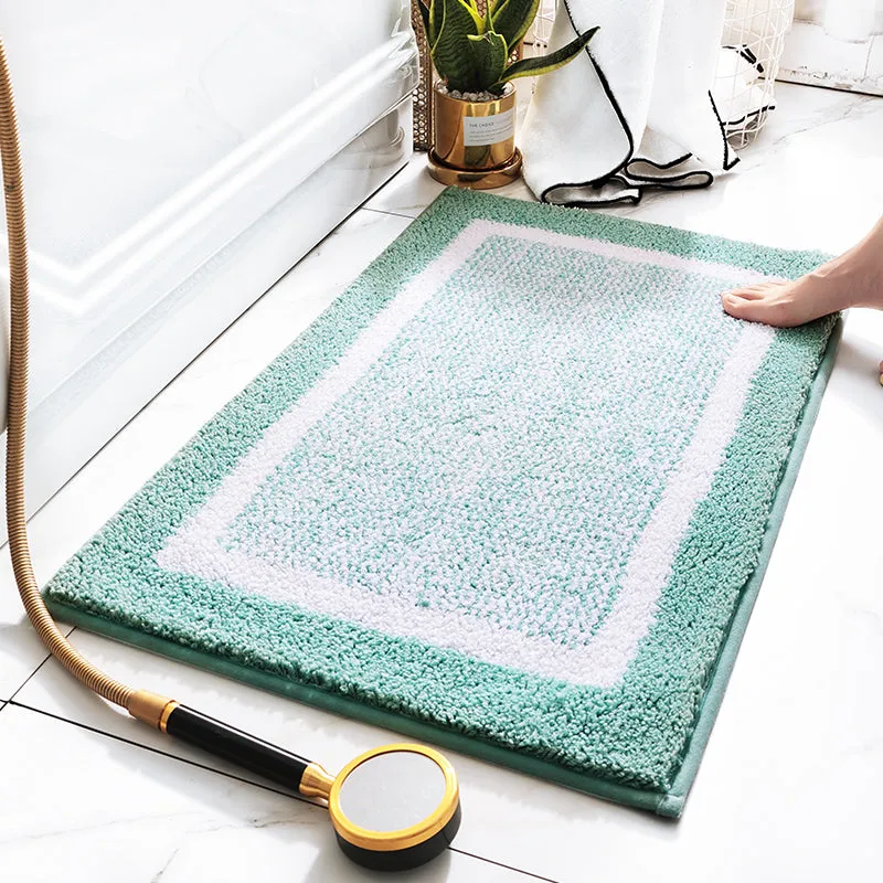 Non-Slip Cotton Bath Rug - Soft, Absorbent, & Durable for Bathroom Safety