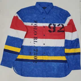 Nwt Polo Ralph Lauren Classic Fit Long Sleeve Striped Oxford Workshirt