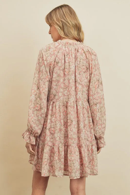 Paris Ruffled Collar Swing Dress