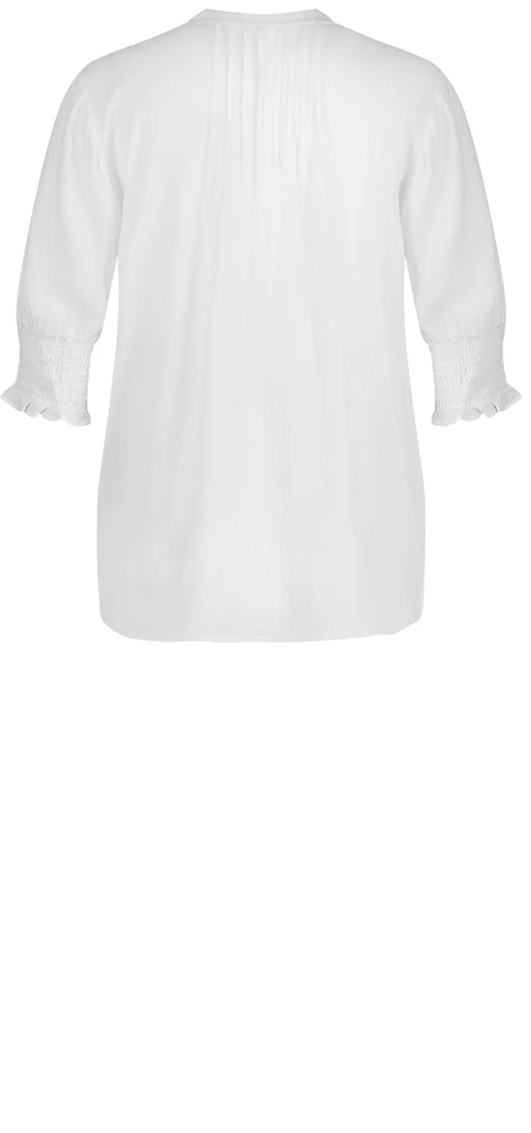 Pleated Short Sleeved Blouse White | Optic White