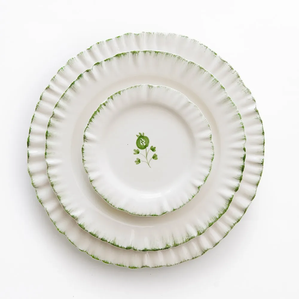 Ruffled Green Dinner Plate | Set of 2