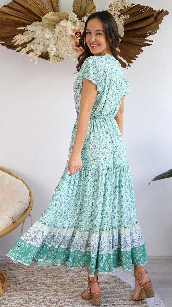 Salty Bright S0085-129 Peppermint Maxi Dress Rayon