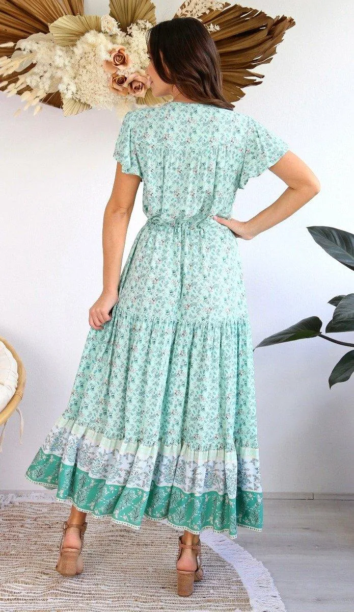 Salty Bright S0085-129 Peppermint Maxi Dress Rayon