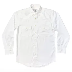 Schaefer Western Classic Button Down Pinpoint - Arctic White