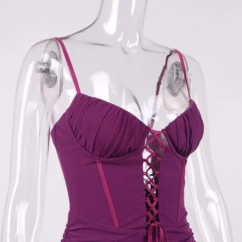 Sizzling Summer Sheath: Backless Hollow Out Cutout Strap Cami Dress