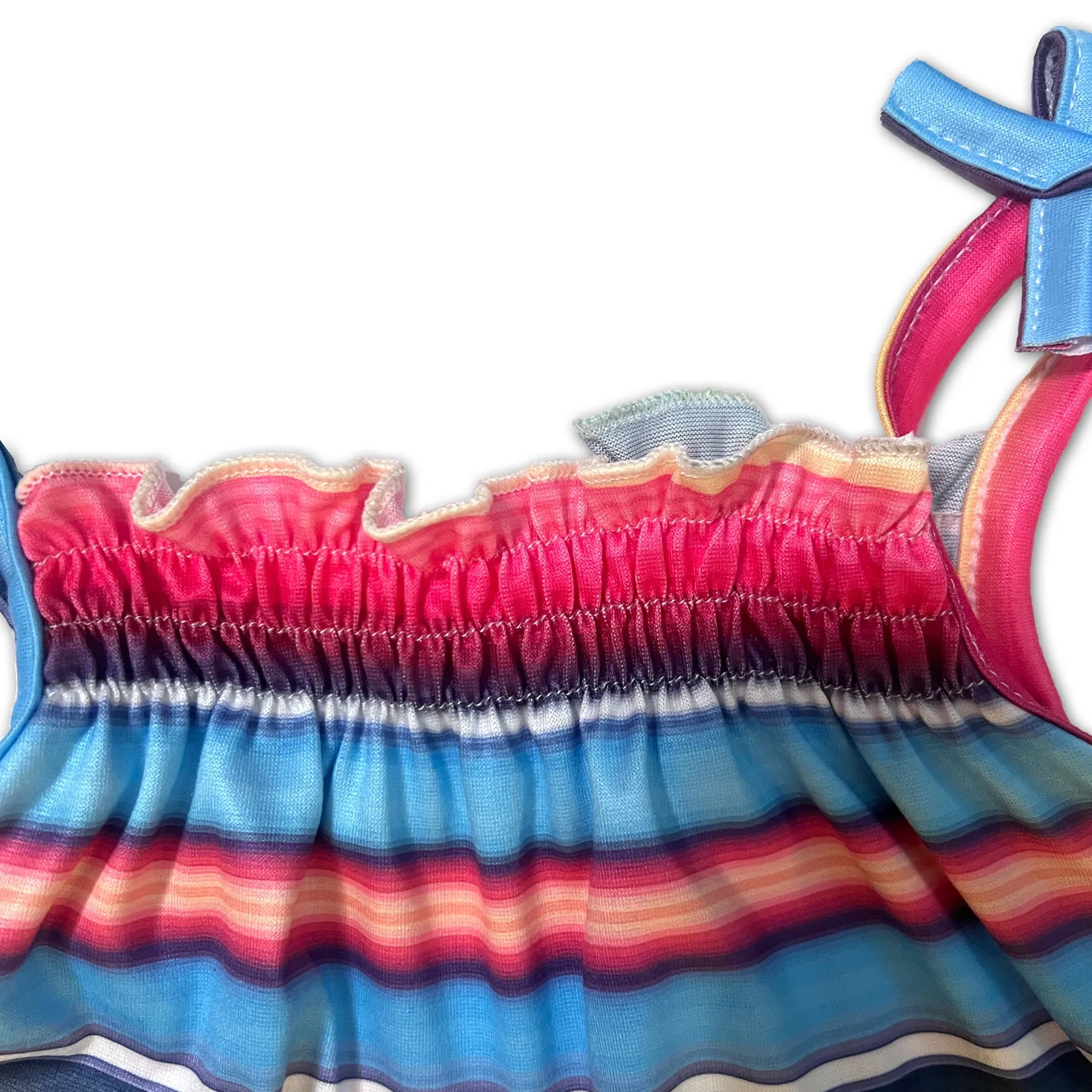 Sol Baby Serape Smocked Bubble Bodysuit