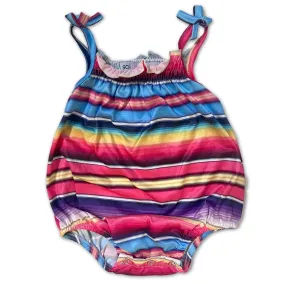 Sol Baby Serape Smocked Bubble Bodysuit