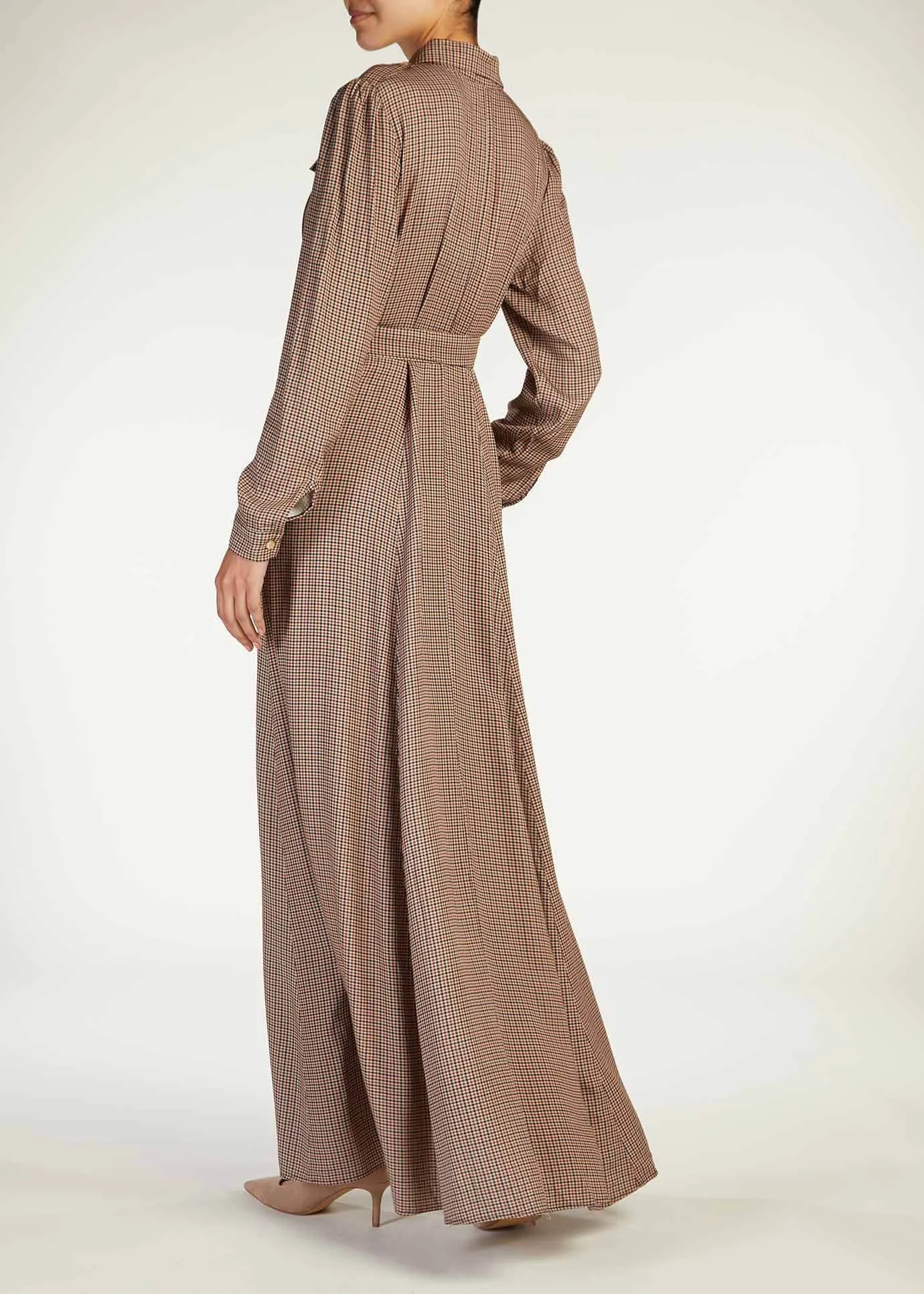Utility Check Maxi Dress